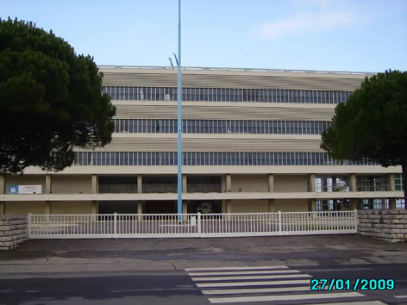 Giuseppe Vaccaro. Colonia Agip. 1937-38. Veduta dell'ingresso. Cesenatico