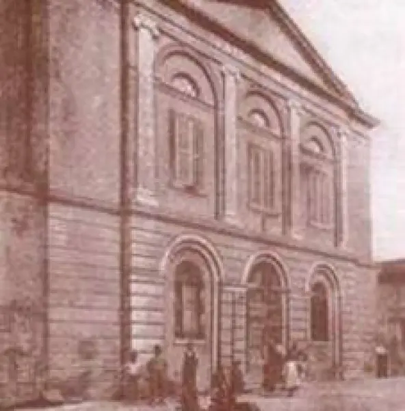 Il Teatro Comunale di Cesenatico in un'immagine d'epoca.