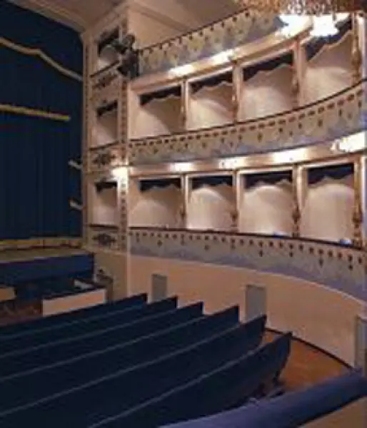 C. Panzani. Teatro Comunale di Cesenatico. 1883-85. Veduta dei palchi.