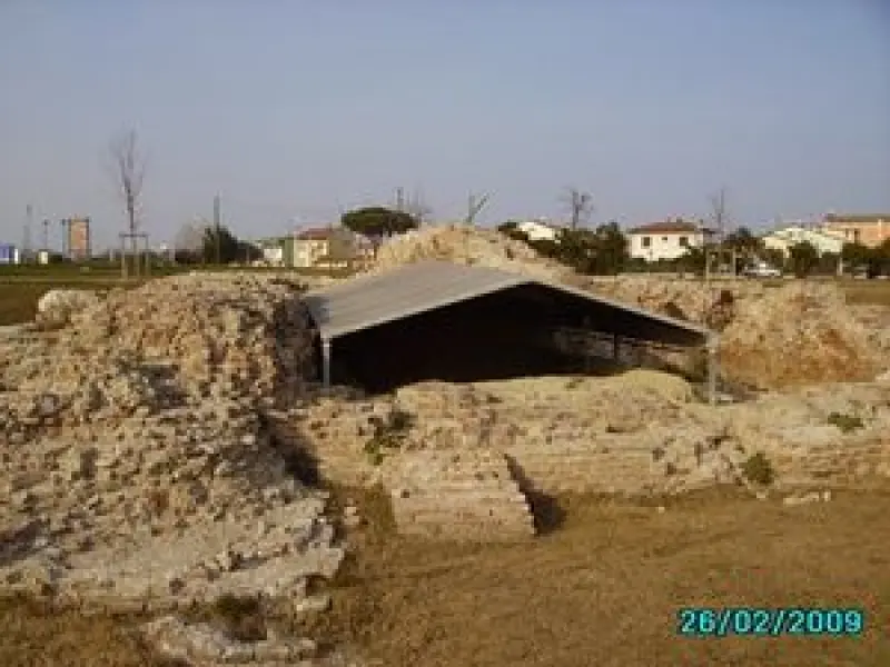 Resti della rocca di Cesenatico. Veduta degli scavi archeologici.