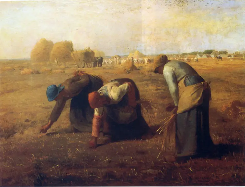 Jean-Françoise Millet. Le spigolatrici. 1857. Olio su tela. cm.111X83,5. Parigi, Museo d'Orsay