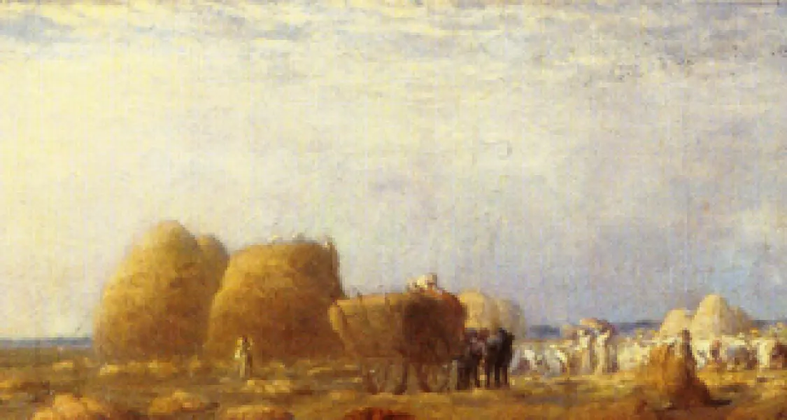 Jean-Françoise Millet. Le spigolatrici. 1857. Olio su tela. cm.111X83,5. Part. Parigi, Museo d'Orsay