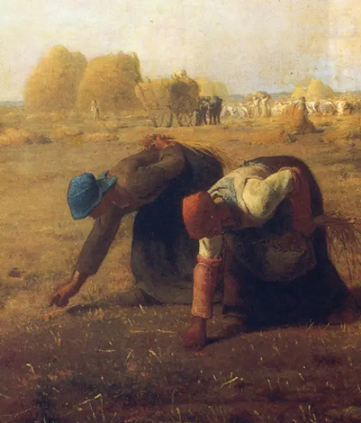 Jean-Françoise Millet. Le spigolatrici. 1857. Olio su tela. cm.111X83,5. Dett.  Parigi, Museo d'Orsay