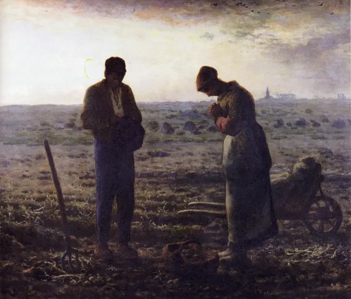 Jean François Millet. L'Angelus. 1857-59. Olio su tela 55,5X66 cm. Parigi, Musée d'Orsay