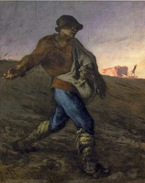 Jean-Françoise Millet. Il seminatore, 1850. Olio su tela. 101,6X82,6. Boston, Museum of Fine Arts.