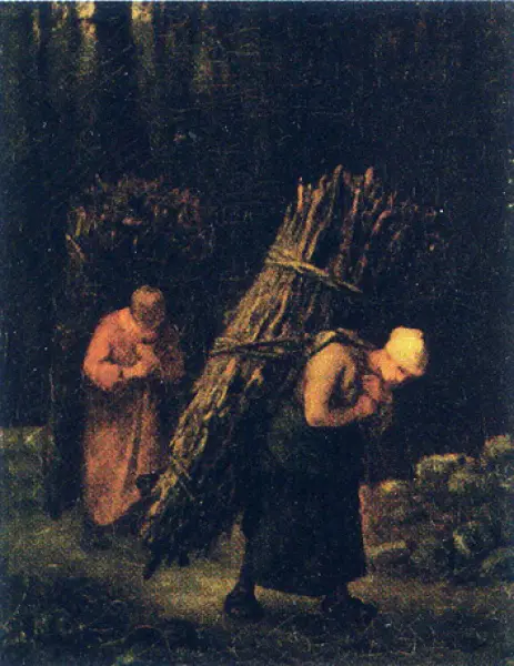 Jean-Françoise Millet. Contadine che portano fascine di legna. 1852 ca. Olio su tela. San Pietroburgo, Ermitage.
