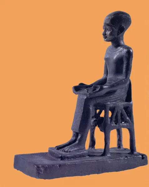 Statua assisa di Imhotep. III dinastia. Parigi, Musée du Louvre