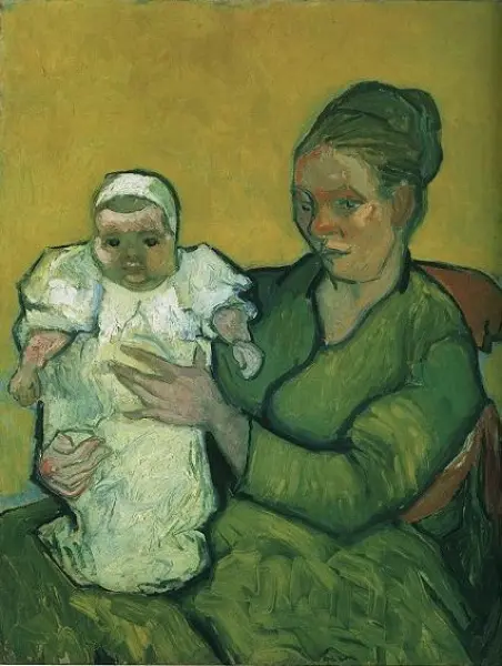 <p class="wp-caption-text">Claude-Emile e Amedèe Schuffenecker (attr. erronea a Van Gogh) Augustine Roulin con la figlia Marcelle. Filadelfia, Museum of Modern Art</p>
