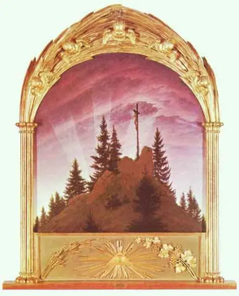 Caspar David Friedrich Croce in montagna. 1807-08 Olio su tela. cm 115X110,5 Dresda, Gemaldegalerie