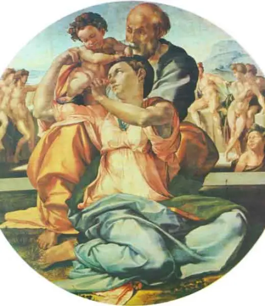 Michelangelo Buonarroti. Sacra Famiglia. 1504 ca. Firenze, Uffizi
