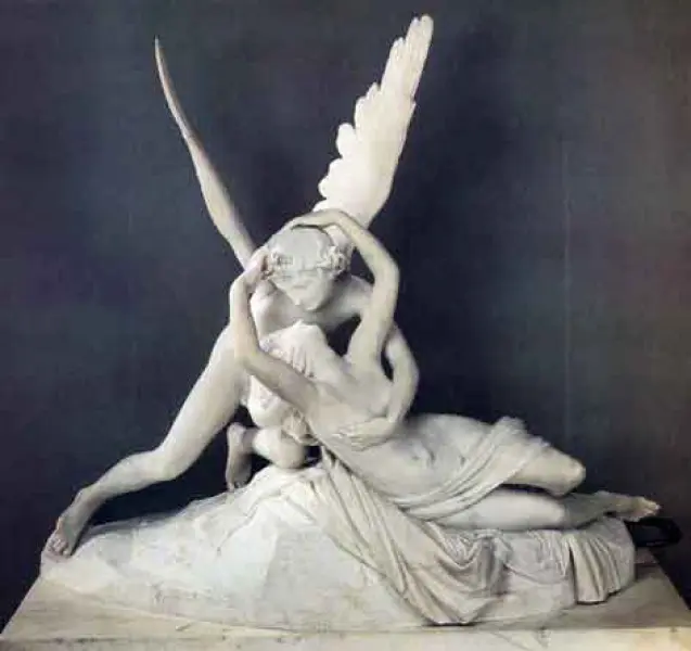 Antonio Canova. Amore e Psiche che si abbracciano. 1787-1793, marmo h 155 cm. Parigi, Louvre