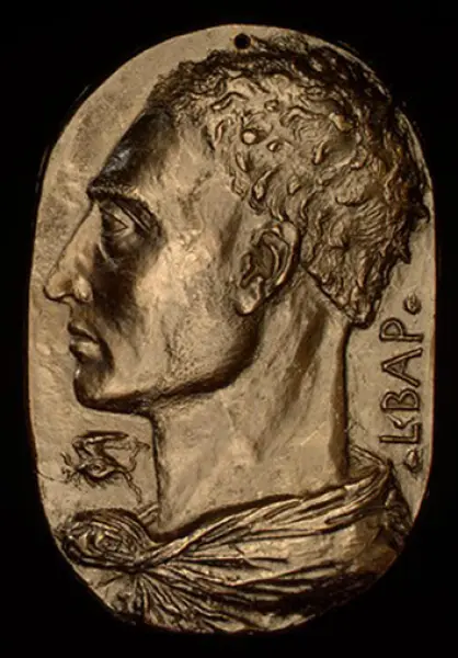 Leon battista Alberti. Autoritratto (presunto). 1432-34 ca. Placchetta bronzea, Washington, D.C., The National Gallery of Art.