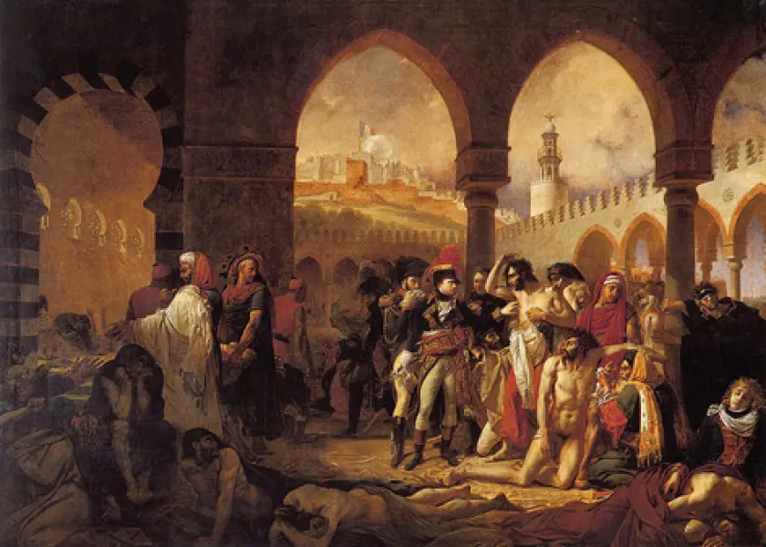 Antoine-Jean Gros. Napoleone visita gli appestati a Giaffa. 1804. Olio su tela.
Parigi, Louvre