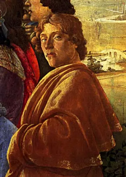 <p>Botticelli. Adorazione dei Magi. 1475–1476. Tempera su tavola. <br />Part dell'Atoritratto. Firenze, Uffizi</p>
<p> </p>