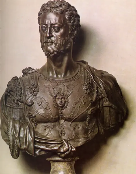 <p>Benvenuto Cellini. Busto di Cosimo I de' Medici. 1545-1548. Bronzo. Firenze, Museo Nazionale del Bargello</p>