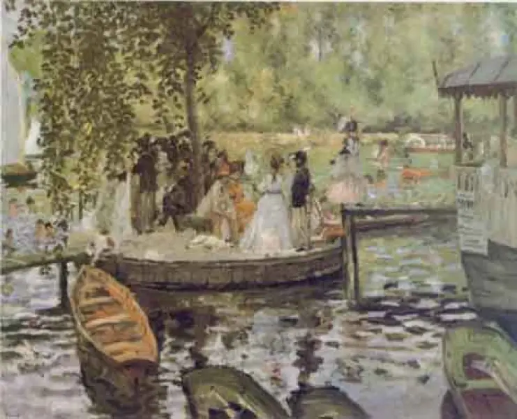<p>Pierre-Auguste Renoir. La Grenouiellère. 1868 Olio su tela 59X80 cm. San Pietroburgo, Museo dell'Ermitage</p>