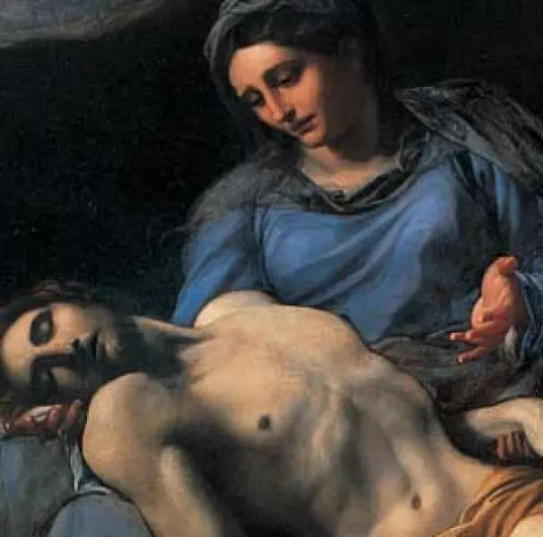 <p>Annibale Carracci. Pietà. 1598-1600. Dett. Napoli, Museo di Capodimonte.</p>