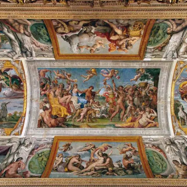 <p>Annibale Carracci. Affreschi della Galleria Farnese. Dett. 1598-1605. Roma, Palazzo Farnese.</p>