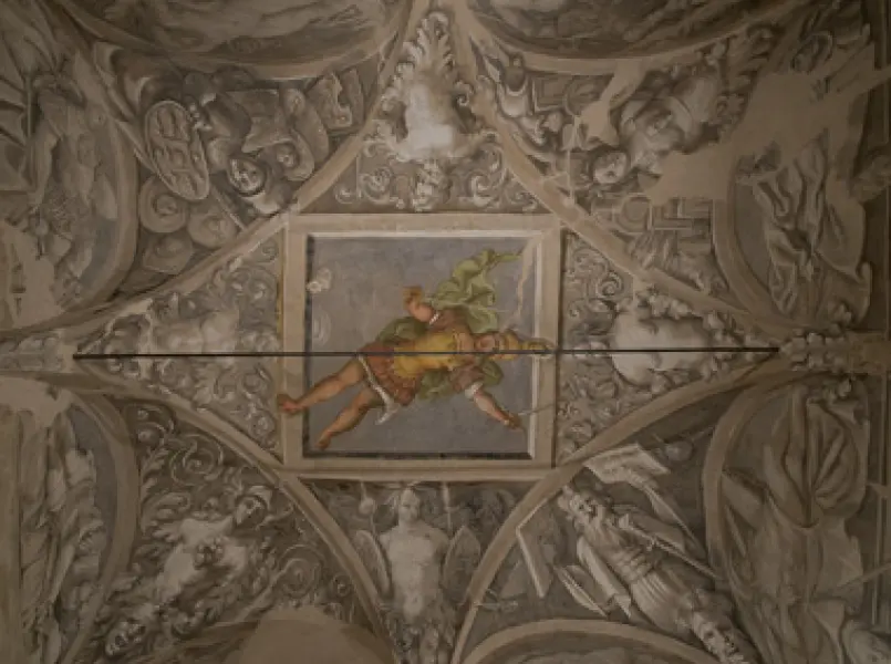 A. Aspertini. Decorazione del soffitto della Sala di Marte. Affresco. 1538-42.
  Minerbio, Rocca Isolani