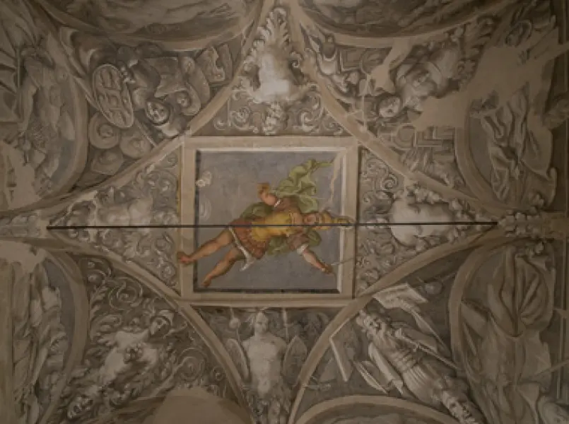 A. Aspertini. Decorazione del soffitto della Sala di Marte. Affresco. 1538-42.
  Minerbio, Rocca Isolani