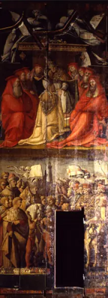 A. Aspertini. Fatti della vita di San Petronio. Affresco. Bologna, San Petronio