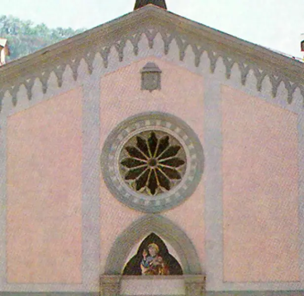 <p>Chiesa di San Pietro in Bosco. Dett. sec. XII (ricostruzione sec. XX). Galeata.</p>