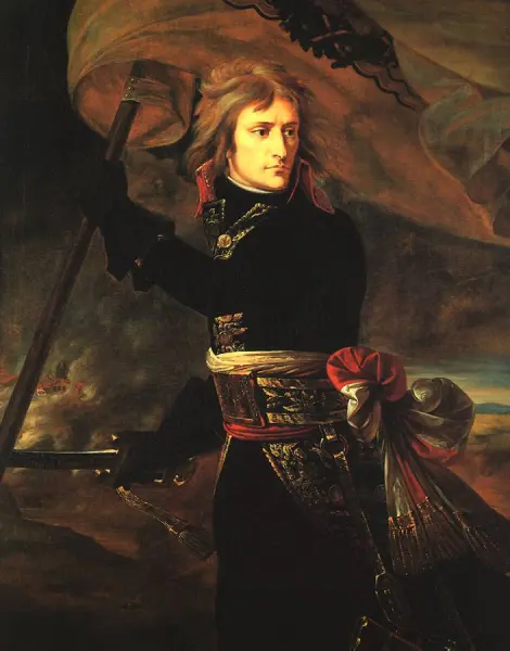 Antoine-Jean Gros. Bonaparte ad Arcole. 1796. Olio su tela. cm. 130X94. Versailles, Museo Nazionale di Francia