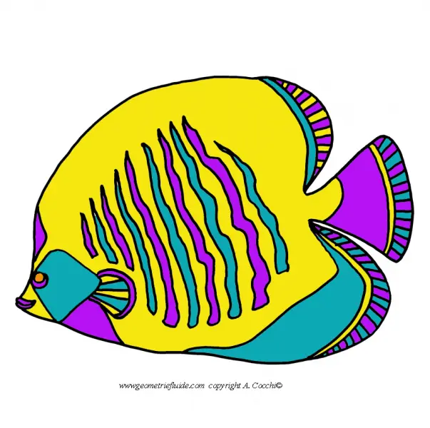 <p>A. Cocchi. Pesce farfalla. Illustrazione jpg tratta da disegno a pennarello.</p>