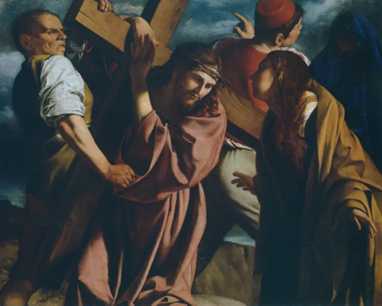 <p>Orazio Gentileschi. Salita al Calvario. 1605-07 ca. Olio su Tela, cm. 138,5X173. Kunsthistorisches Museum Vienna</p>