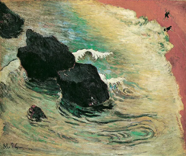 Paul Gauguin. L'onda 1888. Olio su tela. cm. 49X58. New York, collezione privata.