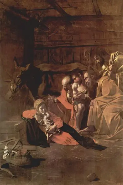 Caravaggio. Adorazione dei Pastori. 1609. Olio su tela. cm. 314X211 Messina, Museo Nazionale