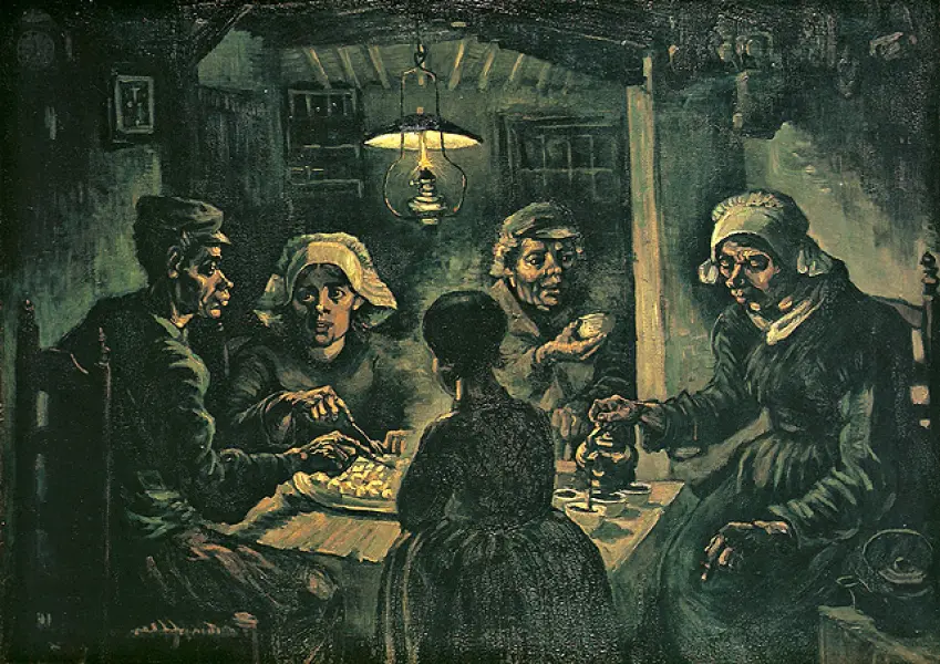 Vincent Van Gogh. I mangiatori di patate. 1885. Olio su tela. cm. 82X114. Amsterdam, Rijkmuseum Van Gogh