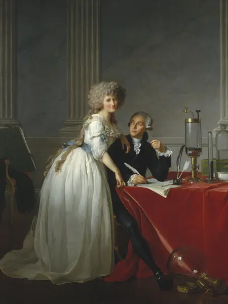 <p>Jacques-Louis David. Ritratto dei coniugi Lavoisier. 1788. Olio su tela. New York, Metropolitan.</p>
