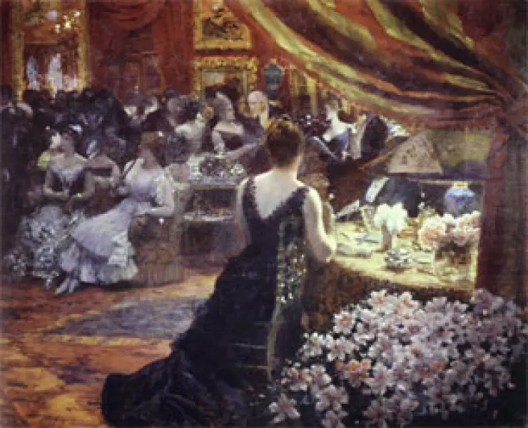 <p>Giuseppe De Nittis, Il salotto della principessa Matilde, 1883, olio su tela, Pinacoteca Giuseppe De Nittis, Barletta.</p>
