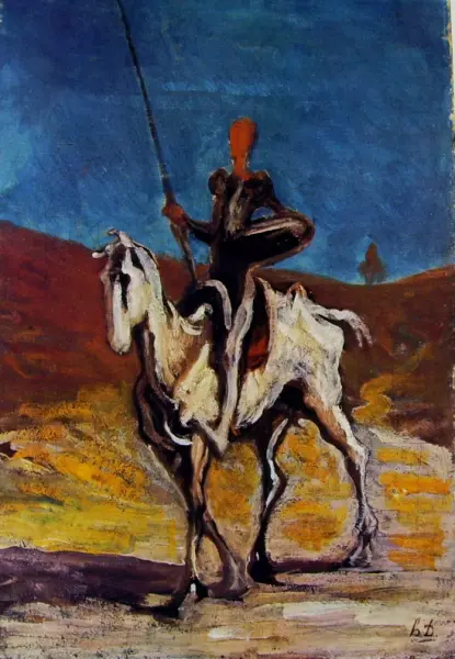 <p>Honoré Daumier. Don Quichotte.1868. Olio su tela. Monaco, Neue Pinakothek.</p>
